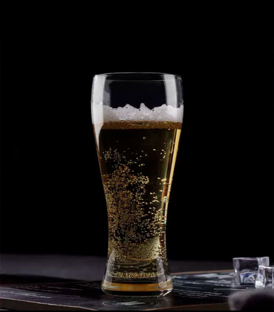 Pilsner Beer Juice Glass 460ML - Clear, Halloween Face Shape Design, Stylish Big Beer Mug Glass (Large Size, Perfect for Gift)