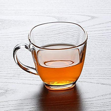 Square Tea Cup - 150ml Capacity, Set of 6, Multipurpose Jumbo Glass Cups