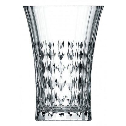 Crystal Narrow Glass Set of 6 - 250ML  | Crystal Cut Barware Drinking Glasses for Alcoholic Cocktails - Transparent Old Fashioned