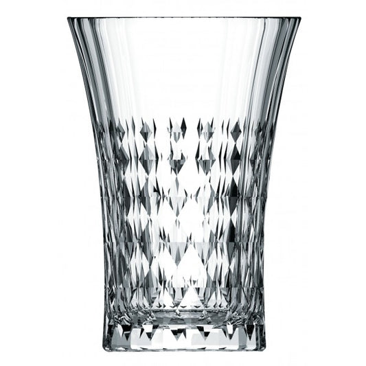 Crystal Narrow Glass Set of 6 - 250ML  | Crystal Cut Barware Drinking Glasses for Alcoholic Cocktails - Transparent Old Fashioned