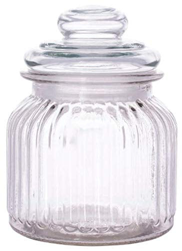 Pop Jar With Glass Air-Tight Lid, Pickle Spice 730 ml Food Storage Container Kitchen Glass Jar Set of 3