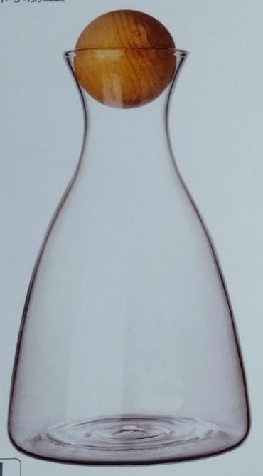 Wine Decanter Carafe with Cork Airtight Geometric Stopper - Elegant Glass Decanter