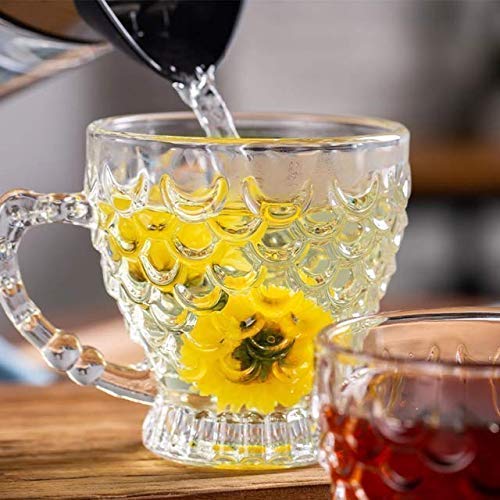 Fish Tea Cup 210ML 6PCS - Whimsical Glassware Set for Cappuccinos, Espresso, Milk, and More