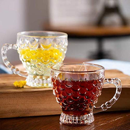 Fish Tea Cup 210ML 6PCS - Whimsical Glassware Set for Cappuccinos, Espresso, Milk, and More