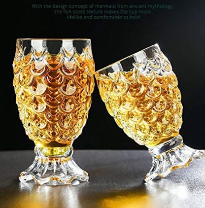 Crystal Clear Pineapple Shaped Juice Glasses and Water Glasses for Cocktail Rum Beer Whiskey Wine mocktail