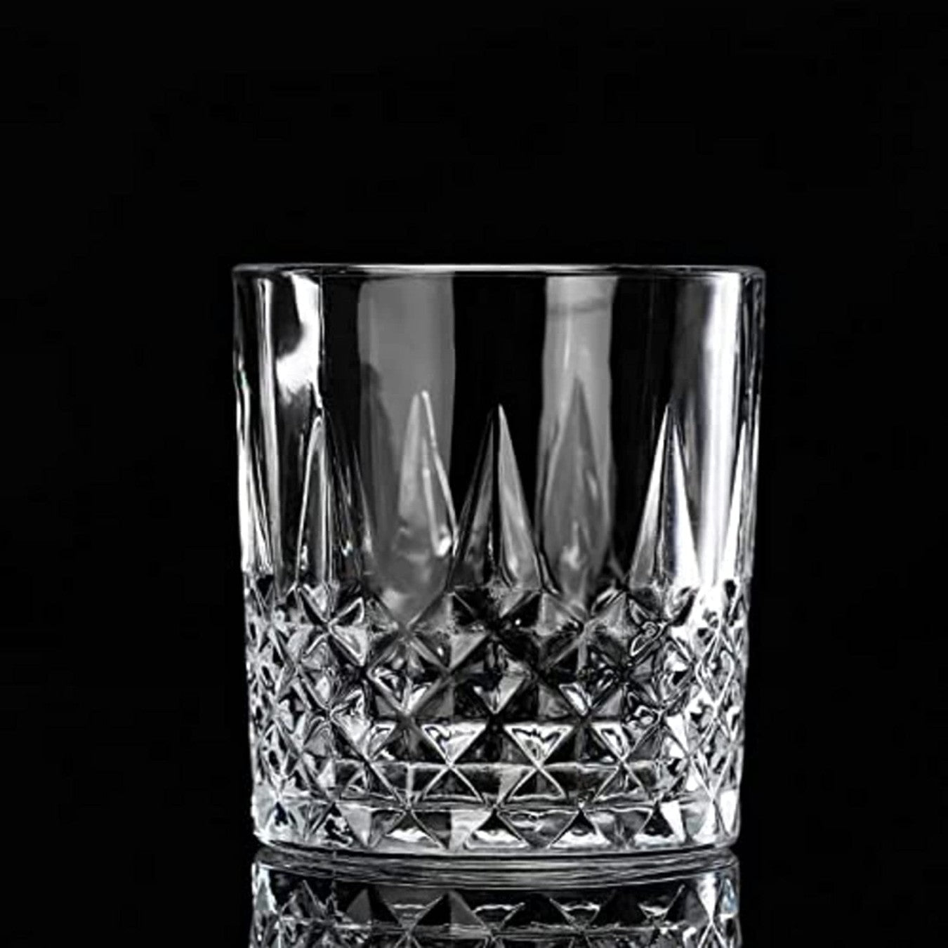 Crystal Whiskey Rocks Glasses Set of 6- 325 ML - with Heavy Base - Crystal Barware Glasses for Alcoholic Drinks