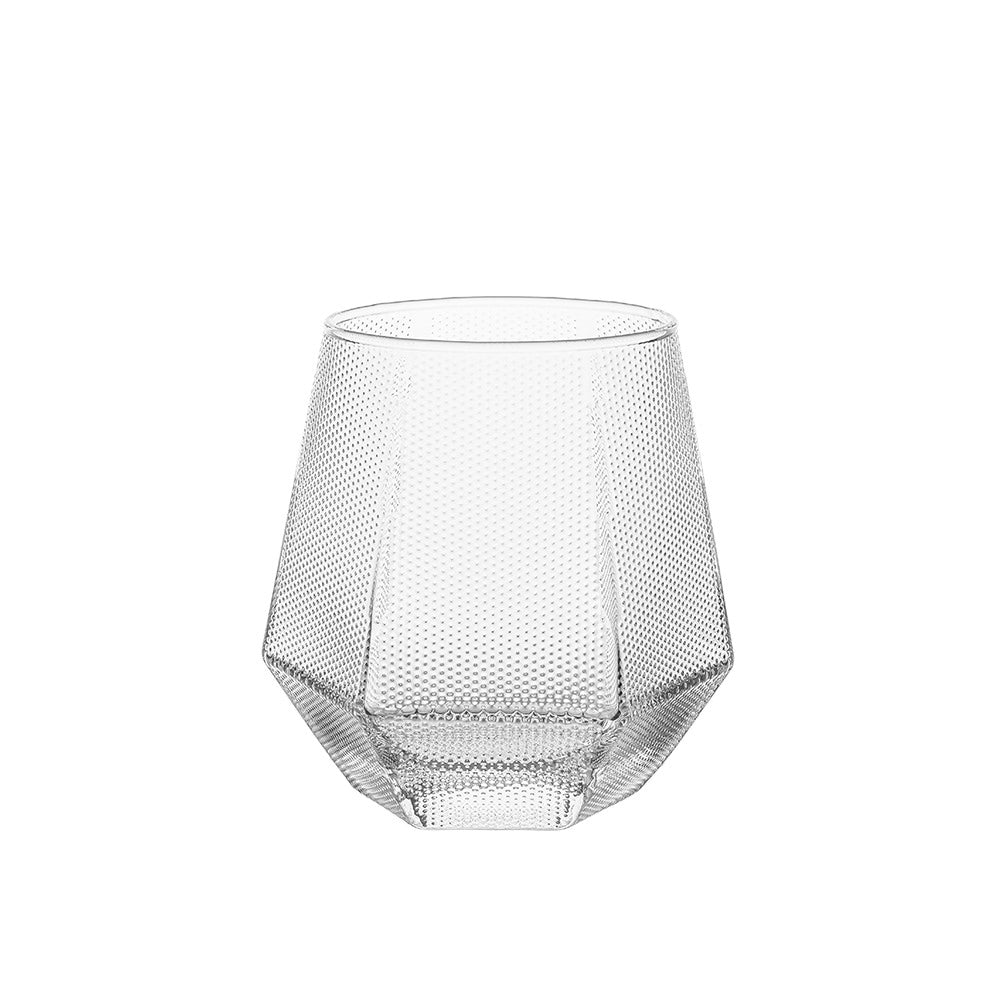 Whisky Glasses, Water Glasses set of  - Hexa Shaped Premium Diamond Cut Tumbler - 310ml