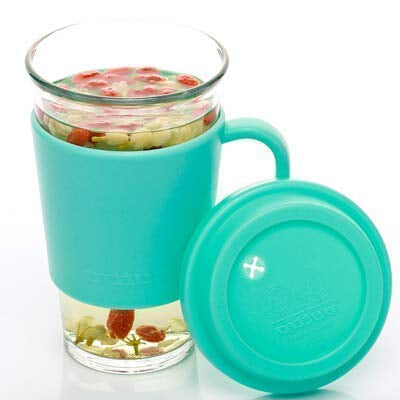 Random Color Glass Fruit Juice Soda Milk Sipper Tumbler Mug with Acrylic Lid - 400ml - Versatile Tea and Coffee Cup