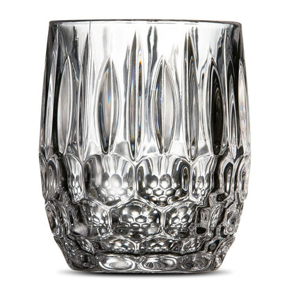 Modern Design Crystal Glasses Set of 6 - Tumbler Drinking Glasses - 380ML