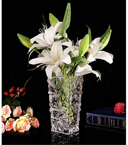 Diamond Glass Flower Vase | Elegant Home Decor Jar | Ideal for Indoor Plants, Bedroom, Office, Café