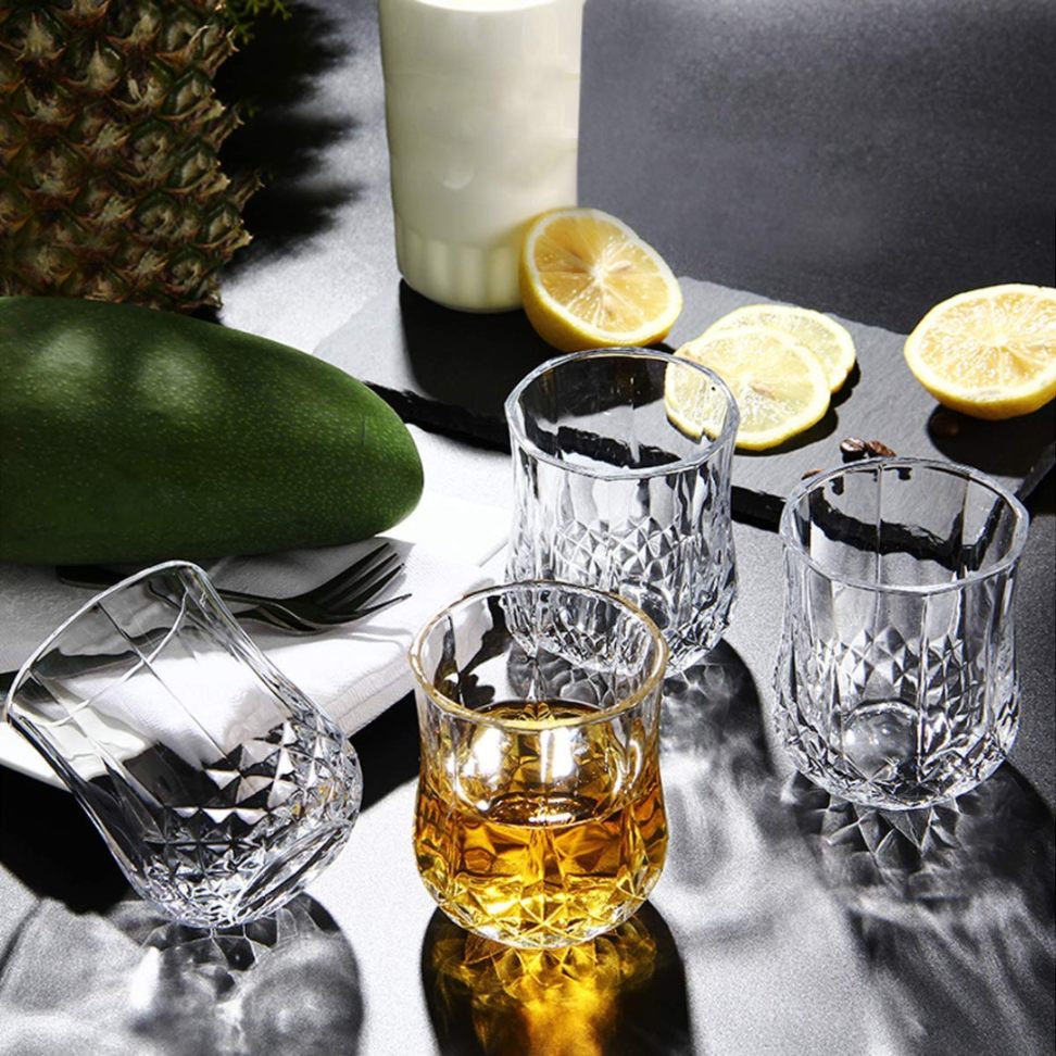 Shot Glass Rajwadi Set of 6 - 45ML Clear Espresso Shot Glass, Small Whiskey Shot Glasses for Alcoholic Drinks.