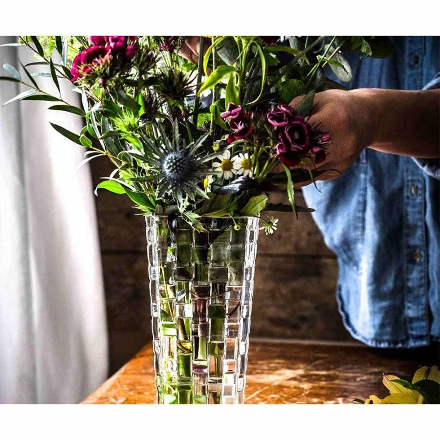 Diamond Glass Vase | Chic Flower Vase for Home Decor | Ideal for Indoor Plant