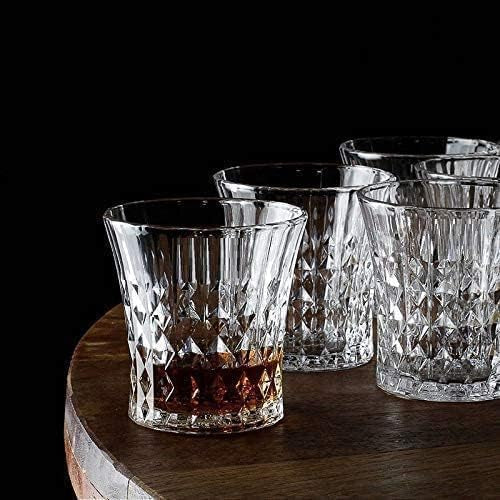 Crystal Cut Barware Drinking Glasses Set of six Glass Perfect for Cocktails