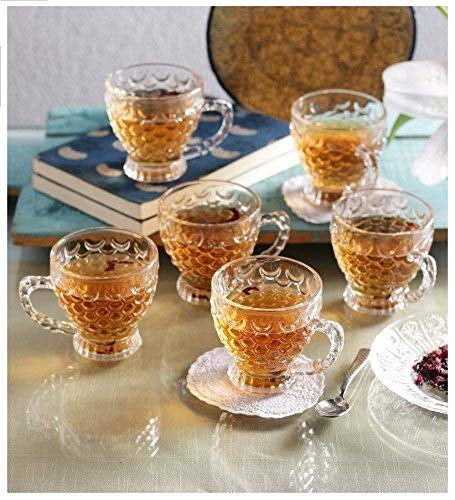 Fish Tea Cup 210ML 6PCS - Whimsical Glassware Set for Cappuccinos, Espresso, Milk, and More