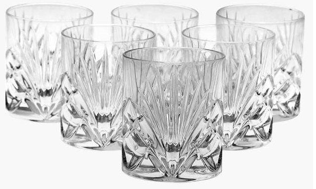 Old Fashioned Glasses Barware Tumbler Lowball Whiskey Glasses Double Rocks - Set of 6 - 238ml