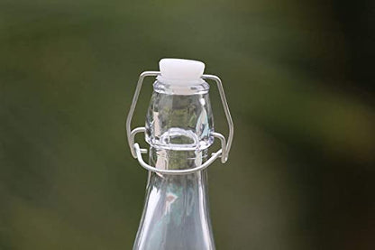 Glass Water Bottle 1 Litre - Crystal Clear, Unbreakable, Transparent with Cap Lid