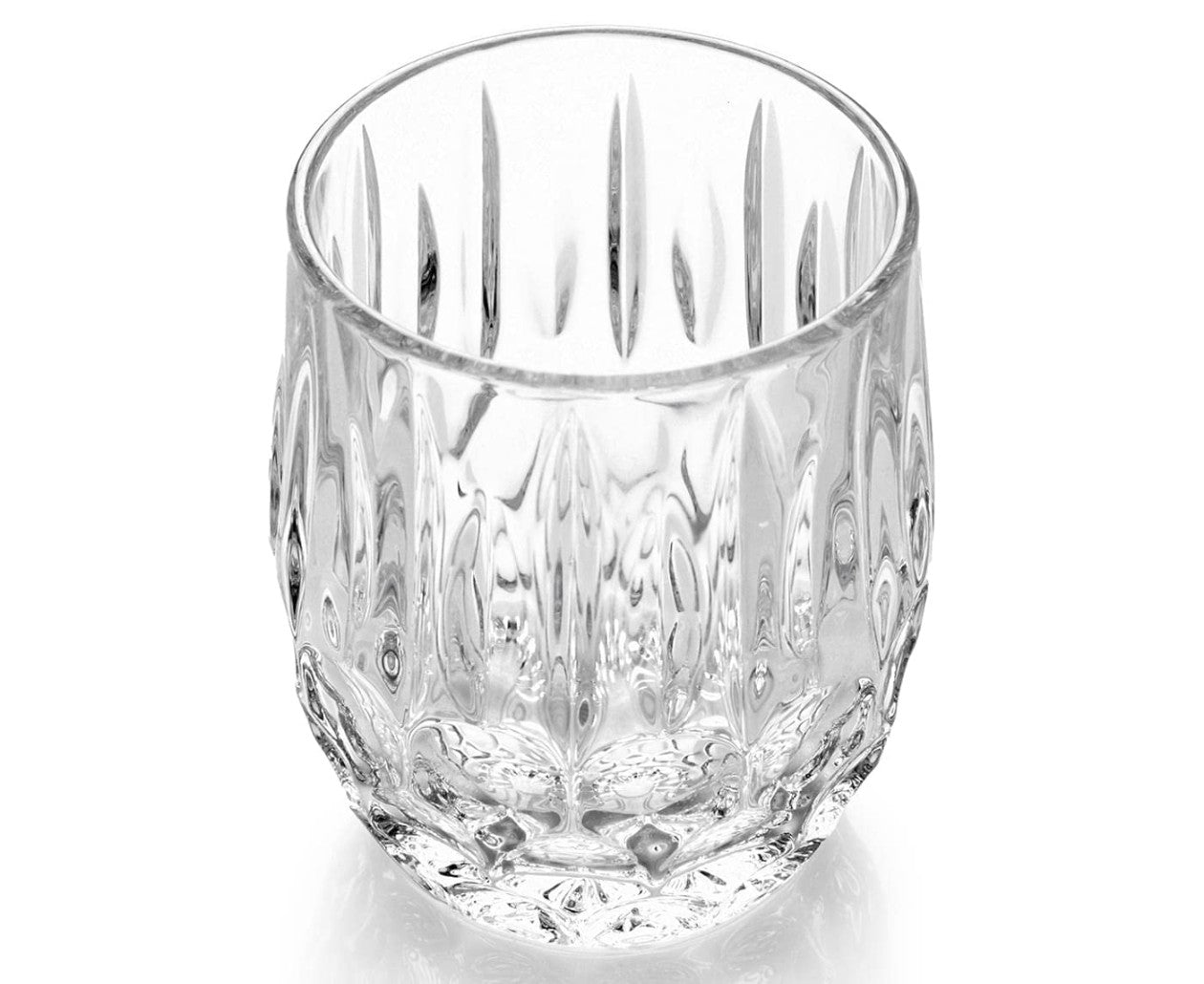 Modern Design Crystal Glasses Set of 6 - Tumbler Drinking Glasses - 380ML