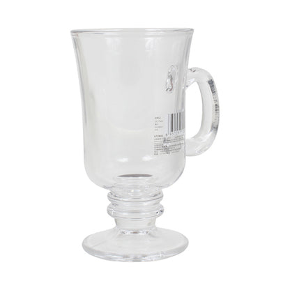 Irish Coffee Mug - Tall Glass with Handle, 250ml Capacity, Clear and Lead-Free, Set of