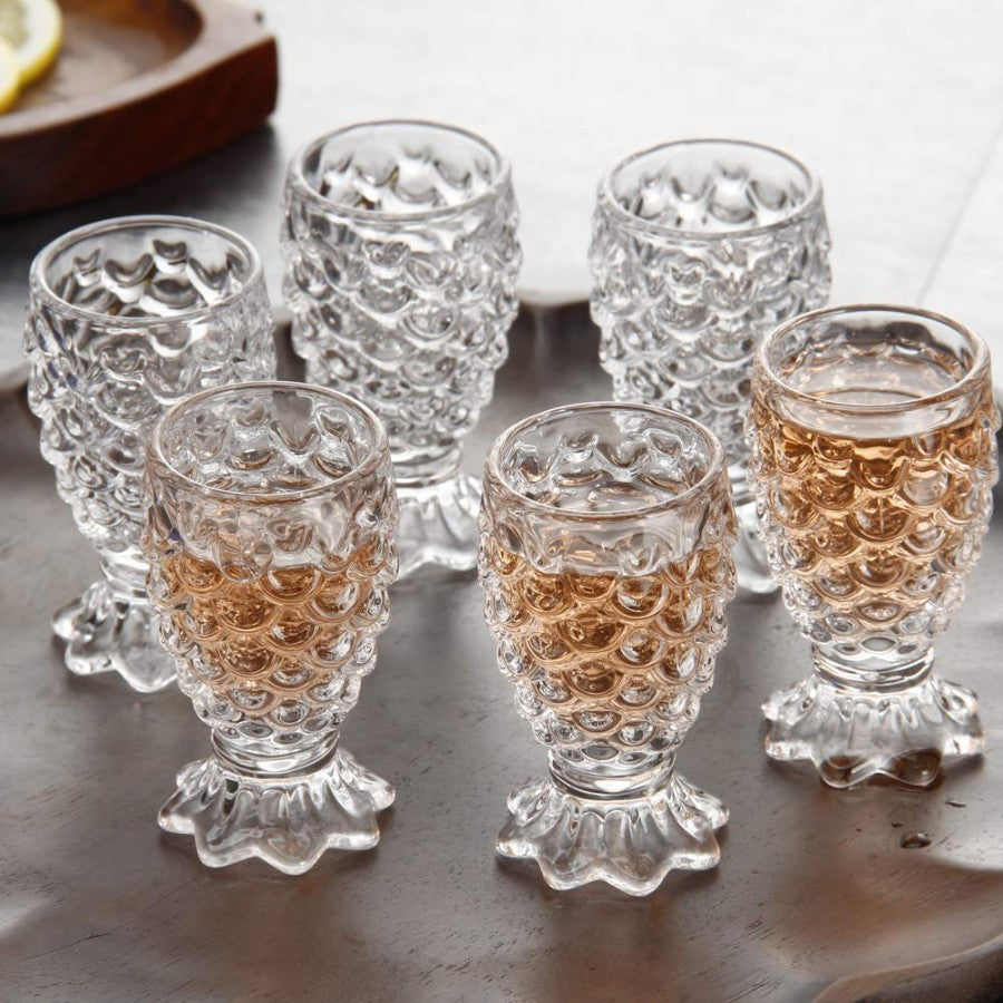 Crystal Clear Pineapple Shaped Juice Glasses and Water Glasses for Cocktail Rum Beer Whiskey Wine mocktail