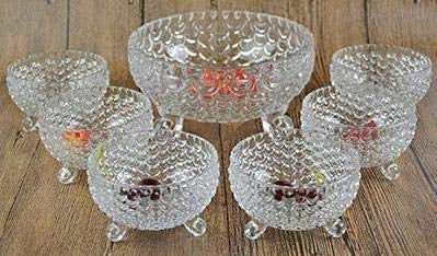 Crystal Glass Bowl Set - Set of 7 | Transparent Edition for Serving Bowl