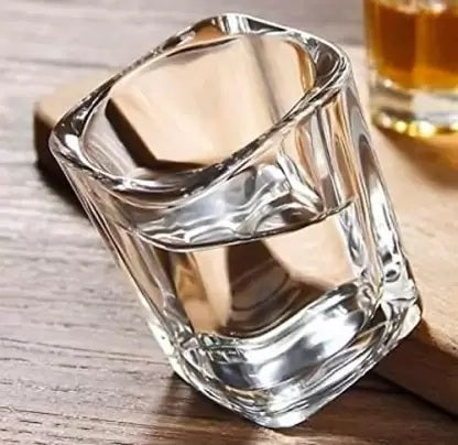 Square Design Heavy Base Shot Glass Set of 12 -  65 ML - Whisky Shot Glasses, Liqueur Glasses Tequila Cups - Small Glass