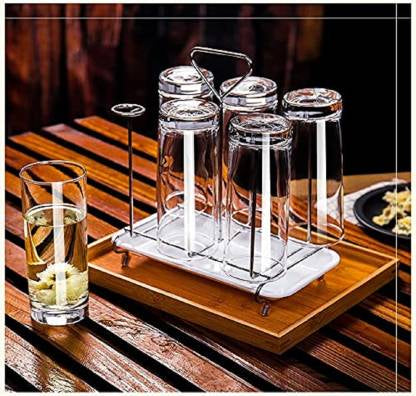 Juice Glass with Heavy Base | Glass Set for Dining Table - Set of 6 - 215ML