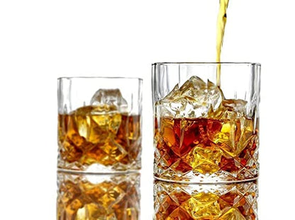 Opera Crystal Whiskey Glasses Set of 6 - 225ml Bar Glasses for Drinking Whisky, Scotch, Cocktails